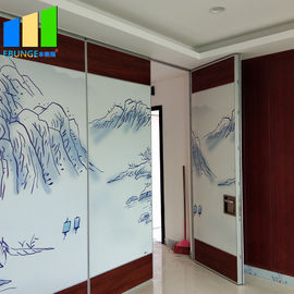 Restaurant Sliding Sound Proof Partitions Leather Painting Finish Partition Wall