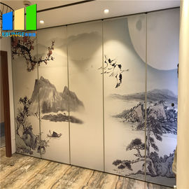 65mm Thickness Wood Folding Partition Walls Room Divider With Aluminum Frame