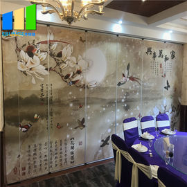 Sound Proof Partitions Sliding Mobile Restaurant Partition Wall Aluminium Components