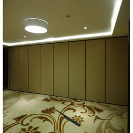 Collapsing Fabric Leather Sliding Folding Partition Walls For Conference Center