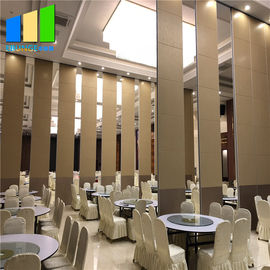 Office Sound Proof Partitions Movable Wood Finish Aluminum Frame For Wedding Hall