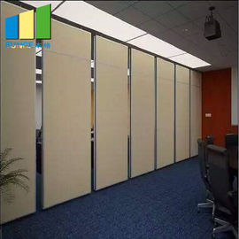 Ceiling Mounted Wooden Operable Acoustic Folding Partition Walls Without Floor Tracks