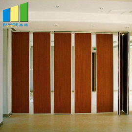 Ceiling Mounted Wooden Operable Acoustic Folding Partition Walls Without Floor Tracks