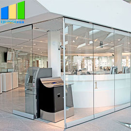 Office Movable Partition Walls Glass Folding Glass Door Exterior Frameless Glass Sliding Door