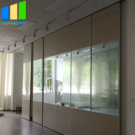 Top hung Acoustic Partition Wall Aluminium Movable Mirror Glass Wall Panel Folding Mirrored Room Divider Screen