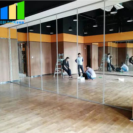 Flexible Mirror Movable Partition Walls Folding Sliding Partition With Mirror For Art Gallery