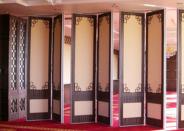 Folding Partition Walls Room Divider With Fabric MDF Hard Cover Decorations For Restaurant