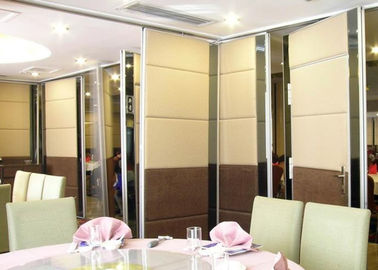 Ebunge Aluminium Movable Partition Sooden Sliding Folding Wall With Soft Sponge PU Leather Cover For Restaurant