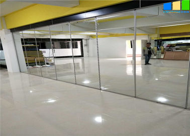 Mirror Surface Soundproof Movable Panel Folding Partition Wall For Gym Dance Room