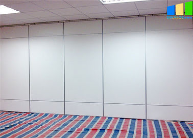 White Melamine Movable Partition Walls Aluminum Frame Folding Panel Customized Office