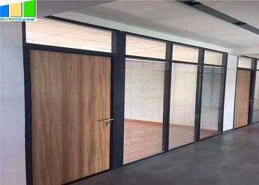 EBUNGE Office Partition Modular Aluminum Tempered Full Height Glass Partition Wall For Office Fit Out