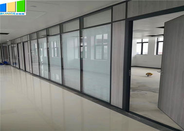 EBUNGE Office Partition Modular Aluminum Tempered Full Height Glass Partition Wall For Office Fit Out