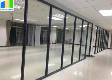 EBUNGE Office Partition Modular Aluminum Tempered Full Height Glass Partition Wall For Office Fit Out