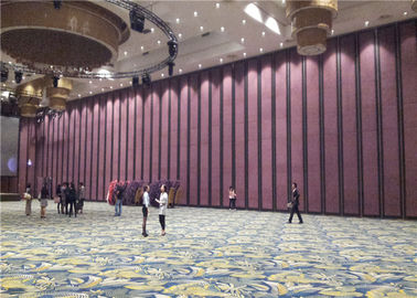 MDF Aluminum Frame Soundproof Folding Wood Partition Wall For Conference Center