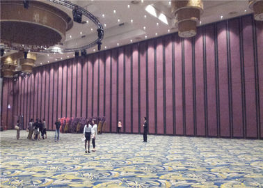 MDF Aluminum Frame Soundproof Folding Wood Partition Wall For Conference Center