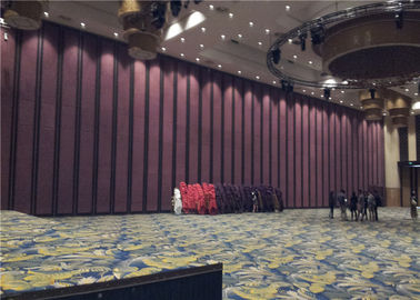 MDF Aluminum Frame Soundproof Folding Wood Partition Wall For Conference Center