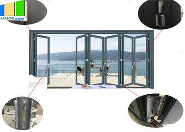 EBUNGE Exterior Double Glazed Glass Doors Folding Partition Door For Residential Or Commercial