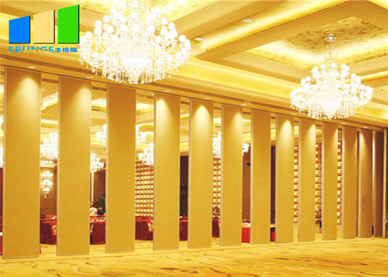 Hotel Room Divider Folding Door Divider Customized Color Movable Partition Wall For Interior Design