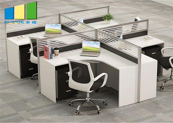 Commercial 4 Seat Cubicle Desk Modern Table Modular Office Workstation Cabinet Office Furniture