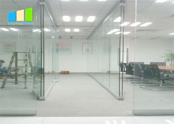 Folding Glass Partition Accessories Frameless Aluminium Glass Partition For Bathroom