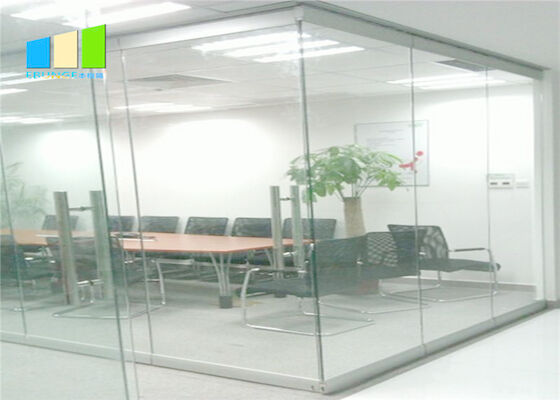 Folding Glass Partition Accessories Frameless Aluminium Glass Partition For Bathroom