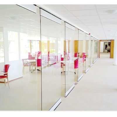 EBUNGE Movable Sliding Door Tempered Office Glass Partition Wall