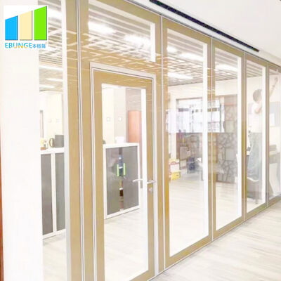 Ebunge Double Glass Movable Partition Soundproof Sliding Glass Partition Wall