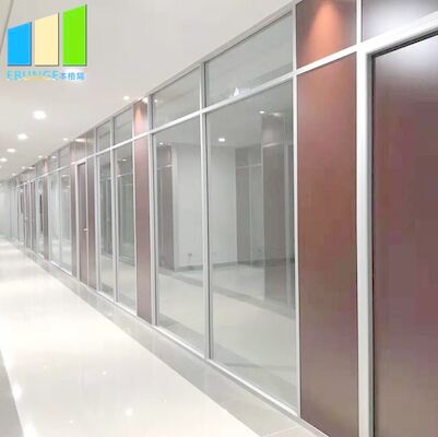 EBUNGE 10mm Environmental Aluminum Tempered Single Glass Office Partition Walls