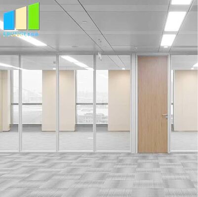 EBUNGE 10mm Environmental Aluminum Tempered Single Glass Office Partition Walls