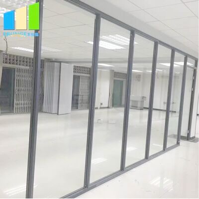 EBUNGE 10mm Environmental Aluminum Tempered Single Glass Office Partition Walls