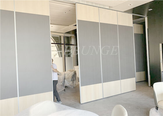 Top Hanging Operable Panels Room Divider Melamine Partition 65mm Thickness