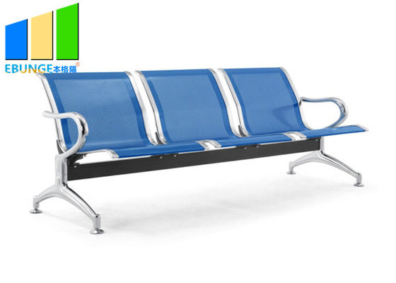 3-6 Seaters Stainless Steel Medical Office Waiting Room Chairs / Airport Seaters