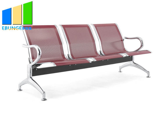 3-6 Seaters Stainless Steel Medical Office Waiting Room Chairs / Airport Seaters