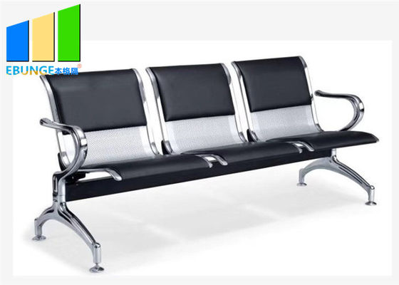 Stainless Steel Public 3 Seater Airport Bank Waitings Chair For Hospital