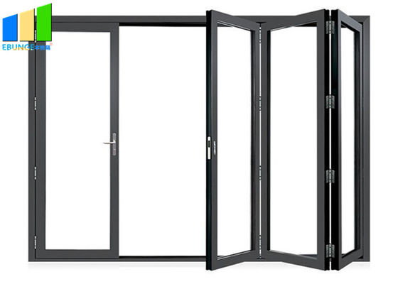 Soundproof Bifold Doors Tempered Glass Aluminum Folding Doors