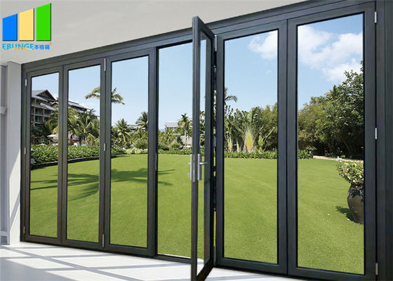 Accordion Design Bifold Exterior Aluminum Alloy Glass Folding Patio Doors