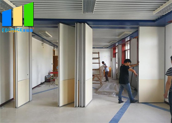 Aluminum Frame Sound Proof Fabric Folding Partition Walls For Office Training Room