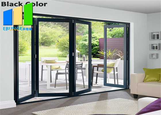 Customize Waterproof Aluminum Sliding Bi Folding Glass Patio Door For Exterior