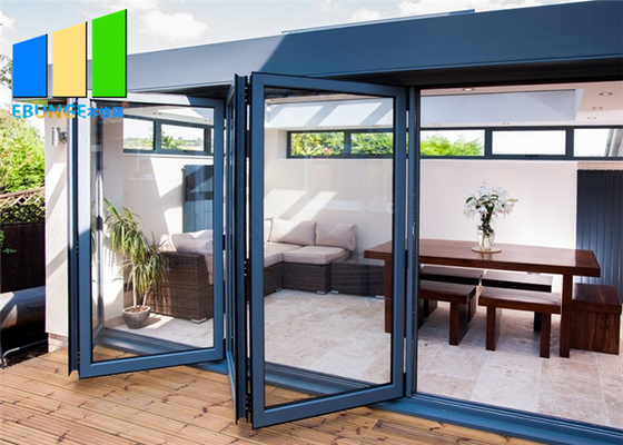 Acoustic Accordion Folding Sliding Door Double Glazed Glass Panel Dubai