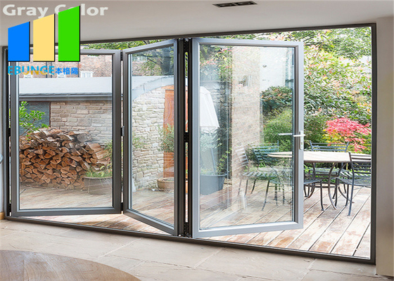 Balcony Aluminium Frame Tempered Bifold Sliding Glass Door And Windows