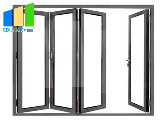 Thermal Break Double Glass Aluminium Folding Patio Glass Door For Meeting Room