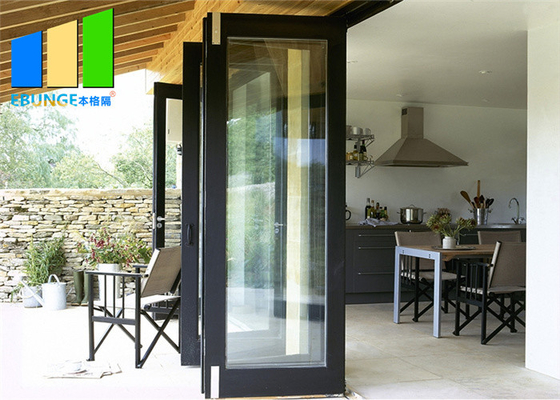 Soundproof Thermal Break Tempered Glass Aluminium Bi - Folding Doors Residentian In USA