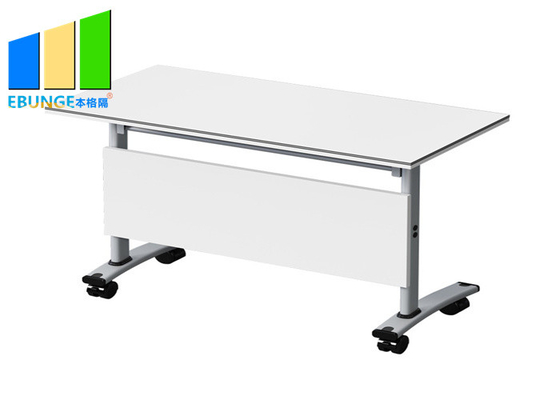 Modern Office Room Simple Design Mobile Folding Training Tables With Metal Frame