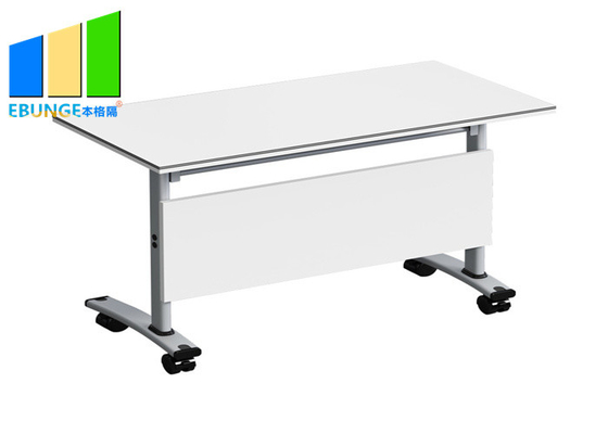 Modern Office Room Simple Design Mobile Folding Training Tables With Metal Frame