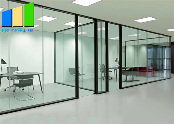 Aluminum Tempered Office Glass Partition Commercial Interior Portable Office Walls