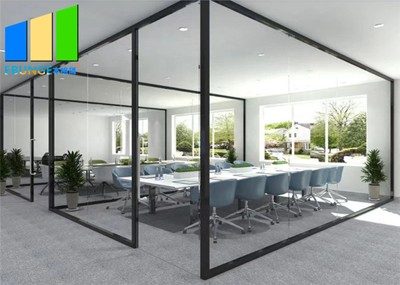 Customized Office Aluminum Frame Demountable Glass Partition Full Height