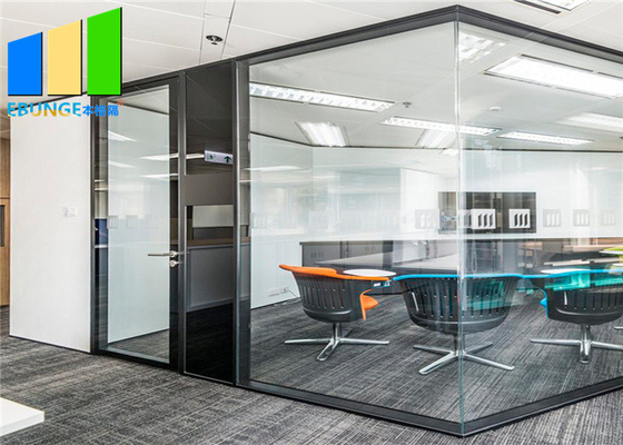 Customized Office Aluminum Frame Demountable Glass Partition Full Height