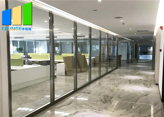 Customized Internal Office Demountable Temporary Glass Partition With Aluminium Frame