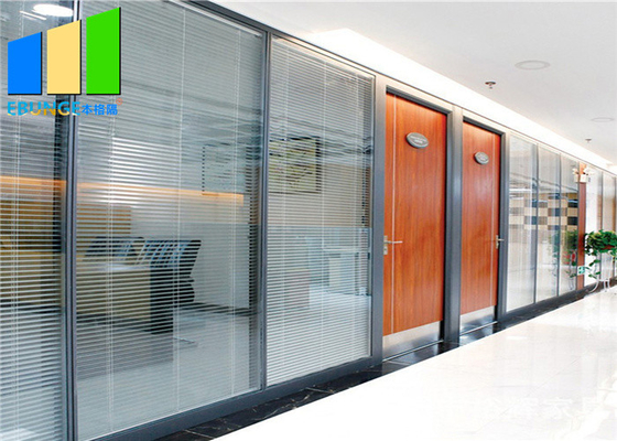 Customized Internal Office Demountable Temporary Glass Partition With Aluminium Frame