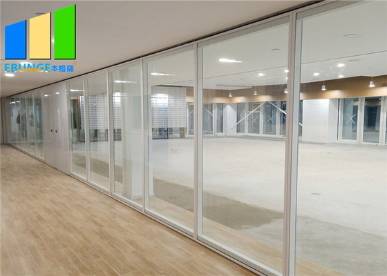 Interior Room Divider Aluminum Frame Single Glass Partition Wall For Office Meeting Room